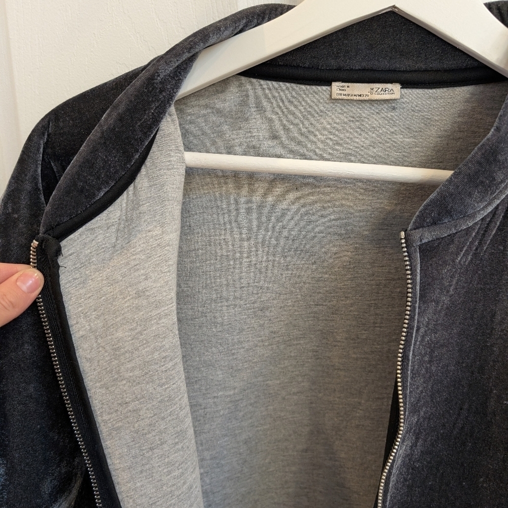 Zara Velvet Bomber jacket - Picture 4 of 6